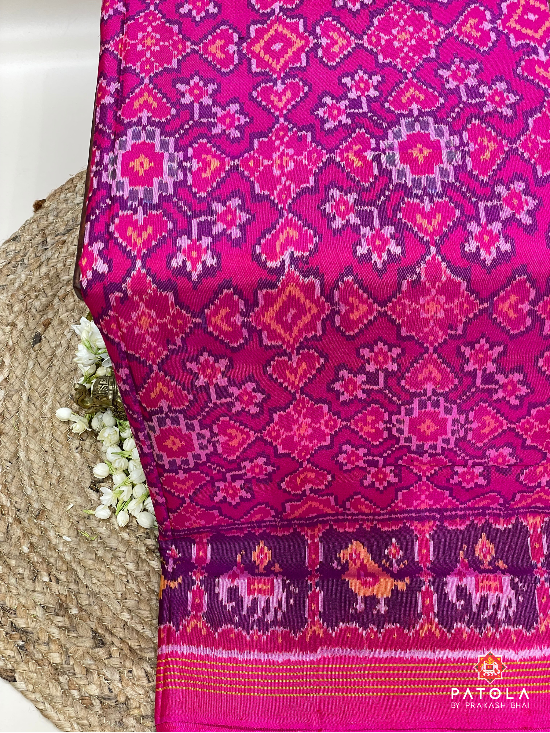 Manekchowk Panchada Mix Designer Semi Double  Ikat Patola Saree